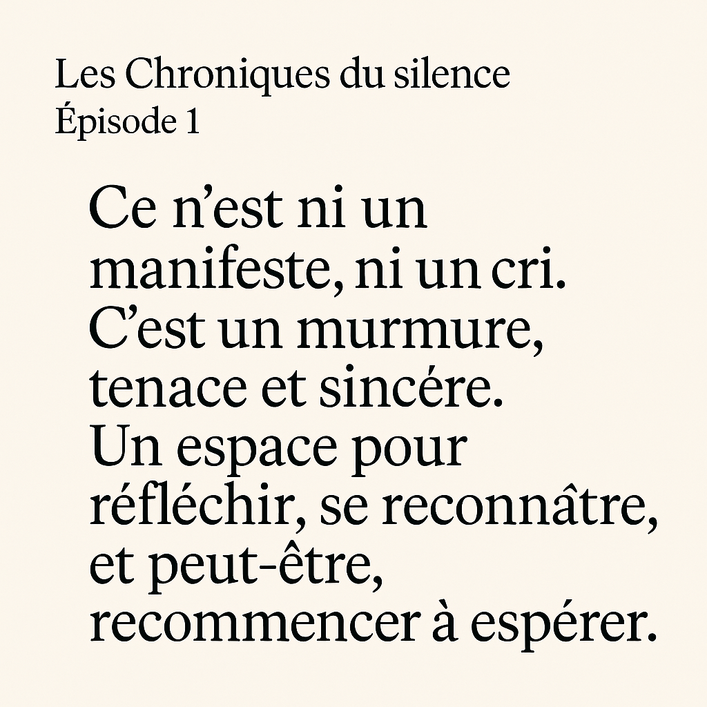 Les Chroniques du silence, Épisode 1